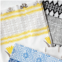 Viva by VIETRI bohemian linens gray/yellow napkins - set of 4