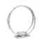 Classic Touch Decor silver circle hurricane candle holder