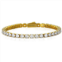 Crucible Jewelry crucible los angeles 18k gold plated 5mm simulated diamond tennis bracelet - 8