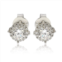 Suzy Levian sterling silver white cubic zirconia round stud earrings