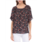 B Collection by Bobeau womens smocked floral peasant top