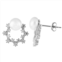Splendid Pearls fancy horseshoe shaped 6-7mm pearl earrings