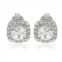 Suzy Levian white cubic zirconia sterling silver princess diana stud earrings