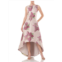 Kay Unger New York womens floral hi-low evening dress