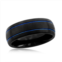 Blackjack black and blue double stripe tungsten ring