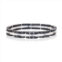 Metallo stainless steel black and white link bracelet