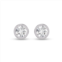 Lab Grown Diamonds lab grown 1/4 ctw round bezel set solitaire diamond earrings in 14k white gold