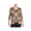 Status by Chenault plus womens animal print knot-front t-shirt