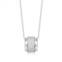 Stella Valentino sterling silver with .7 ctw. lab created moissanite triple row circular eternity pendant necklace