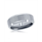 Metallo Brushed and Polished Silver 8mm Tungsten Ring