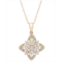 Wrapped in Love Diamond Round & Baguette Flower Pendant Necklace (1/2 ct. tw) in 14k Gold 18 + 2 extender