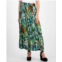 JAMIE & LAYLA Petite Tiered Foliage-Print Button-Front Skirt