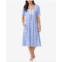 Aria Womens Caftan Short Sleeve Sleepwear