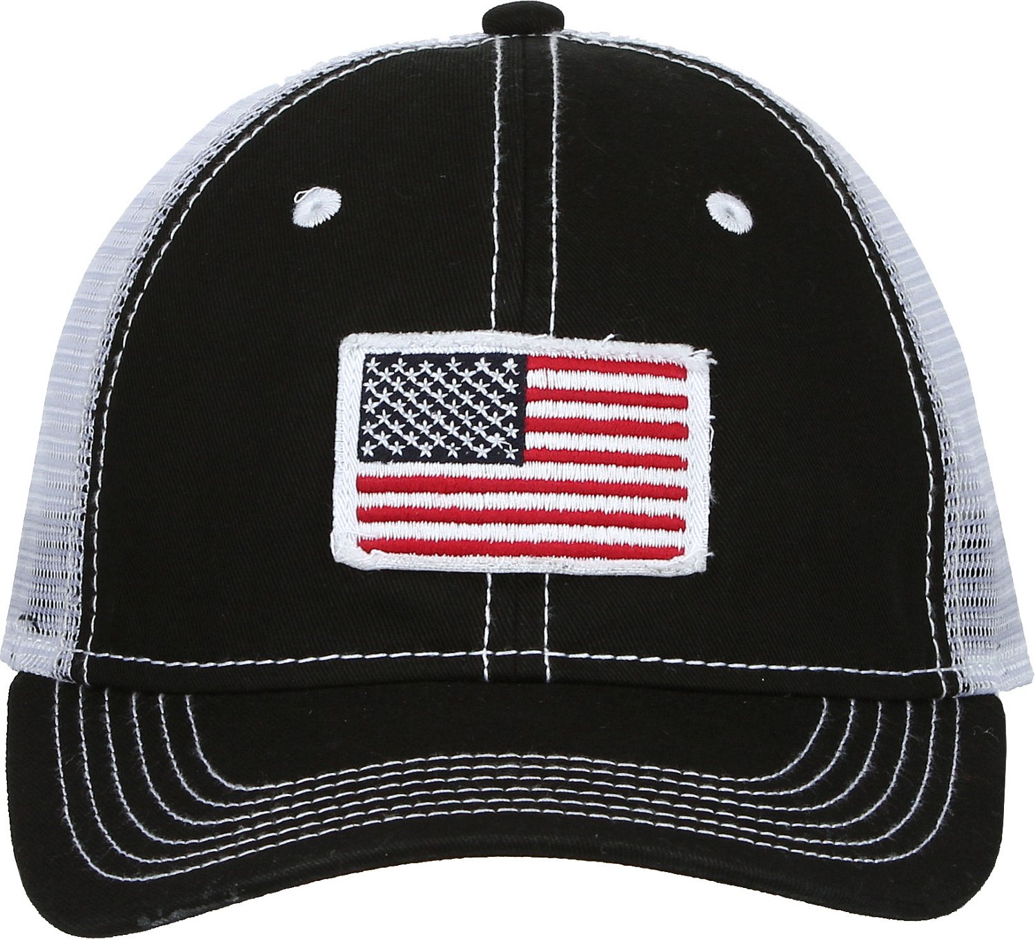 Academy Sports + Outdoors Mens American Flag Trucker Hat