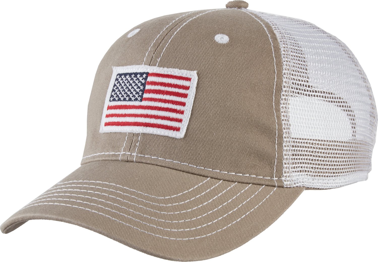 Academy Sports + Outdoors Mens American Flag Trucker Hat
