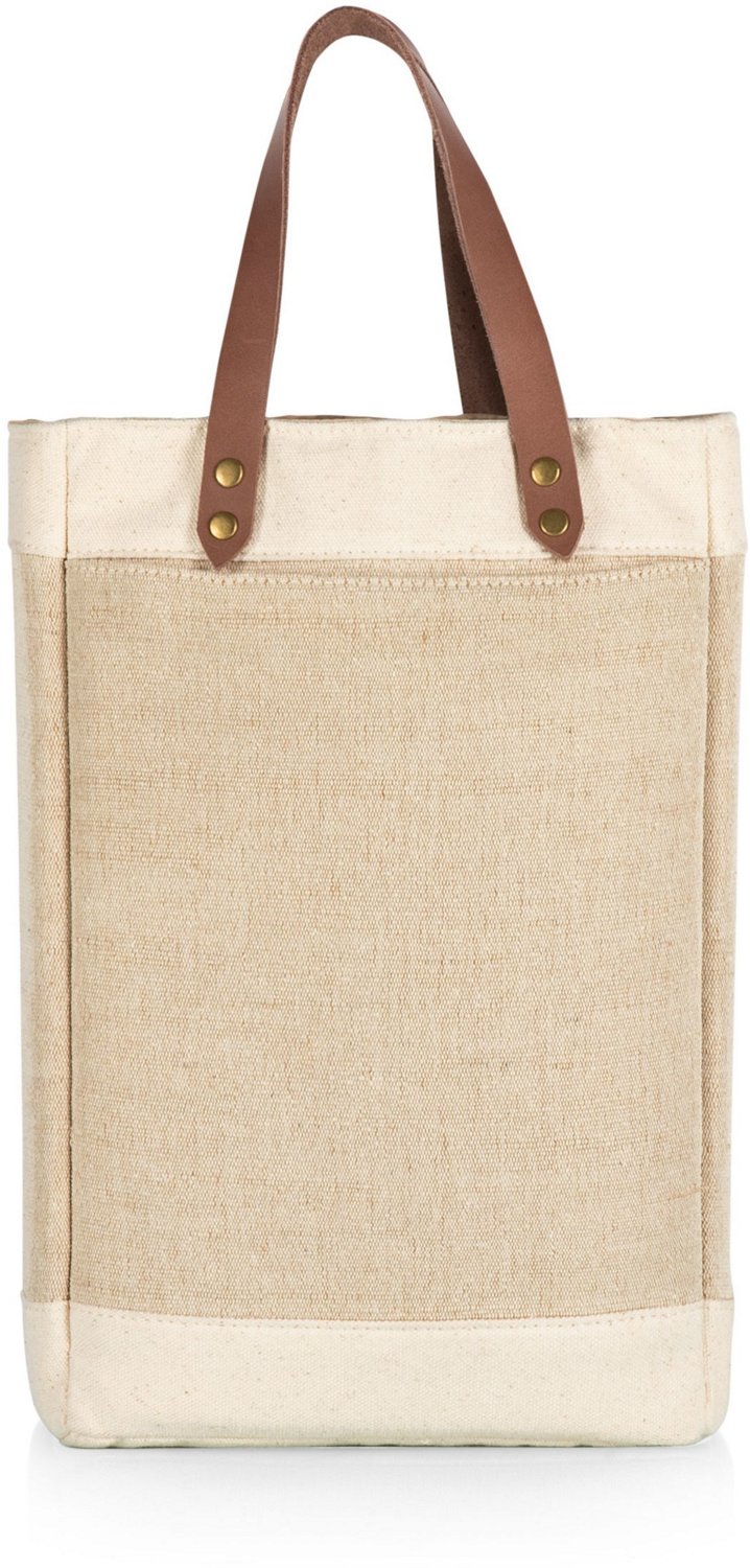 Picnic Time Pinot Jute 2 Bottle Insulated Wine Bag