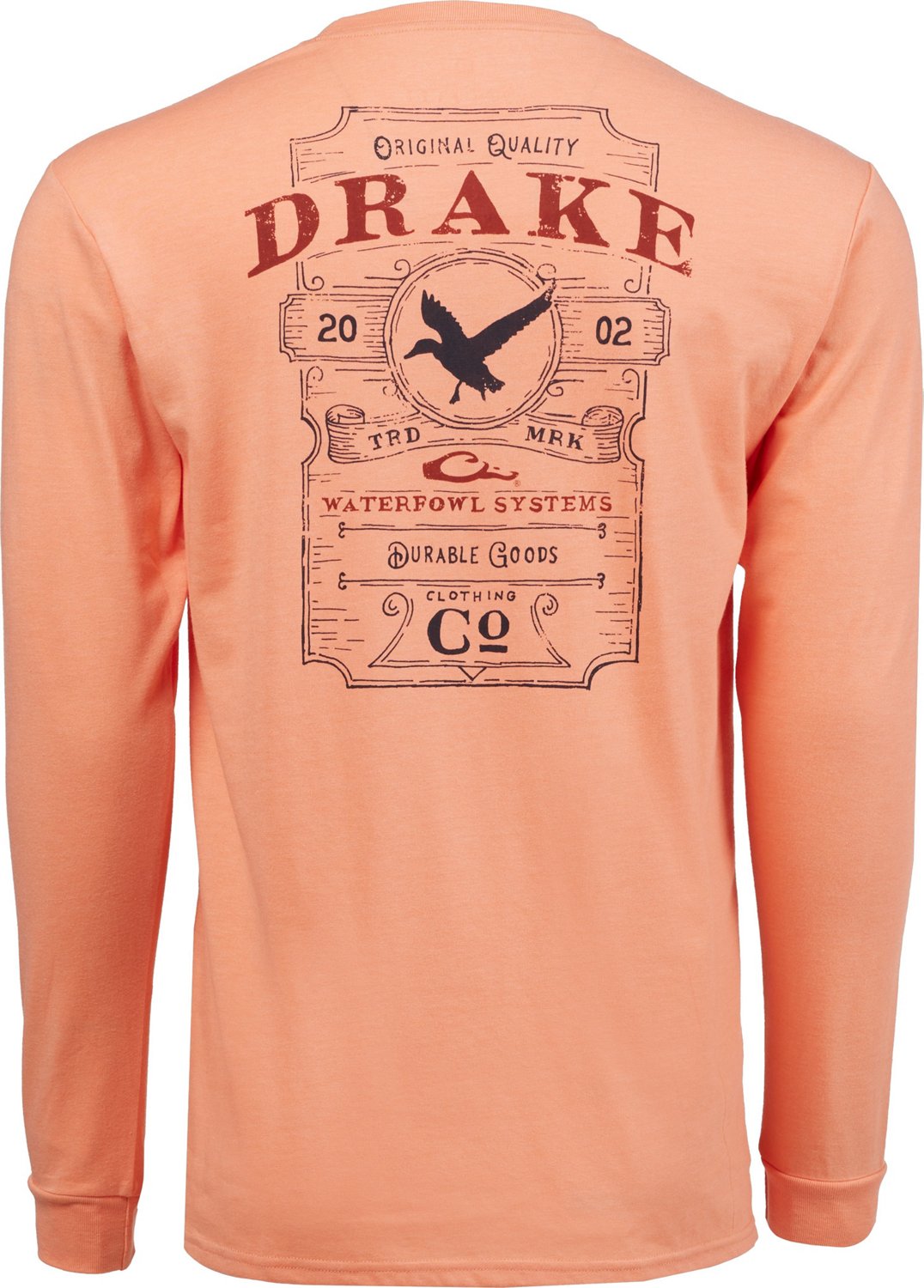 Drake Waterfowl Mens Wood Badge Long Sleeve T-shirt