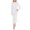 Gauchere Ladies White Vinona Long-Sleeve Sequined Stretch-Jersey Maxi Dress, Brand Size 38 (US Size 6)