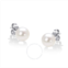 Haus Of Brilliance 14K White Gold Round Freshwater Akoya Cultured 6.5-7MM Pearl Stud Earrings AAA+ Quality