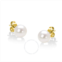 Haus Of Brilliance 14K Yellow Gold Round Freshwater Akoya Cultured 6.5-7MM Pearl Stud Earrings AAA+ Quality