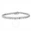 Haus Of Brilliance .925 Sterling Silver 1/10 Cttw Miracle-Set Diamond Round Miracle Plate S Link Tennis Bracelet - 7