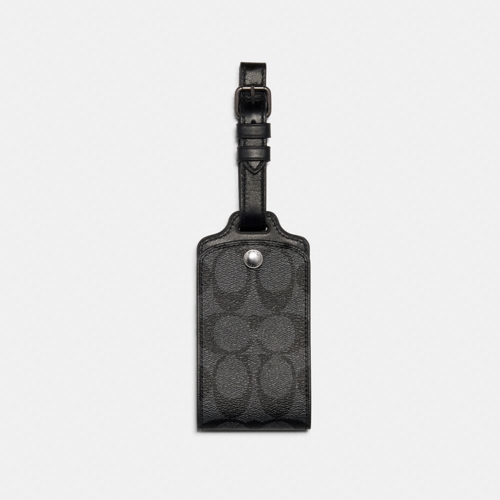 COACH Luggage Tag In Signature Canvas