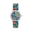 Tory Burch The Gigi Three-Hand Multicolor Exotic Stainless Steel Bird-Print Leather Watch