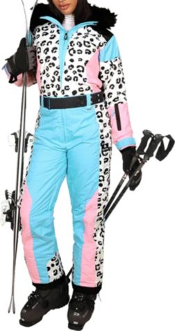 Tipsy Elves Womens Snow Leopard Ski Suit