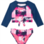 Limited Too Toddler Girls Palm Tree Rash Guard and Bikini Bottoms Set - UPF 50+, Long Sleeve