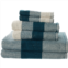 VAURNA Mingled Jacquard Towel Set - 6-Piece, Teal
