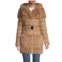 BELLE FARE Faux Fur Microfabric Quilted Jacket