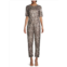 Mikael Aghal Metallic Sequin Jumpsuit