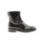 Courreges Back Zip Ankle Boots In Black Leather Boots