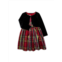 Pippa & Julie Little Girls & Girls 2-Piece Plaid Dress & Velvet Shrug Set