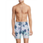 Vintage Summer Tropical Print Swim Shorts