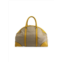 Prada Duffle Travel Bag In Yellow And Beige Canvas