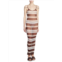 Jacquemus Sheer Pleated Striped Maxi Dress