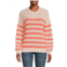 Velvet Striped Drop Shoulder Sweater