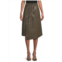 Avantlook Belted Faux Leather Midi Skirt