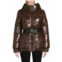 DKNY Sport Glossy Belted & Hooded Puffer Jacket