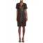T Tahari Faux Leather Belted Dress