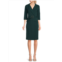 Sharagano Belted Faux Wrap Dress