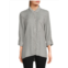 Joan Vass Stripe Tab Sleeve Shirt