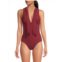 Amoressa by Miraclesuit Bandolier Plunge One Piece Swimsuit