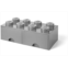 Room Copenhagen LEGO Brick Drawer, 8 Knobs, 2 Drawers, Stackable Storage Box, Medium Stone Grey
