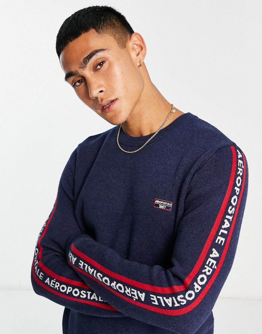 Aeropostale sweater in navy with logo