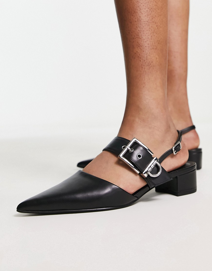Charles & Keith slingback heeled shoes in black