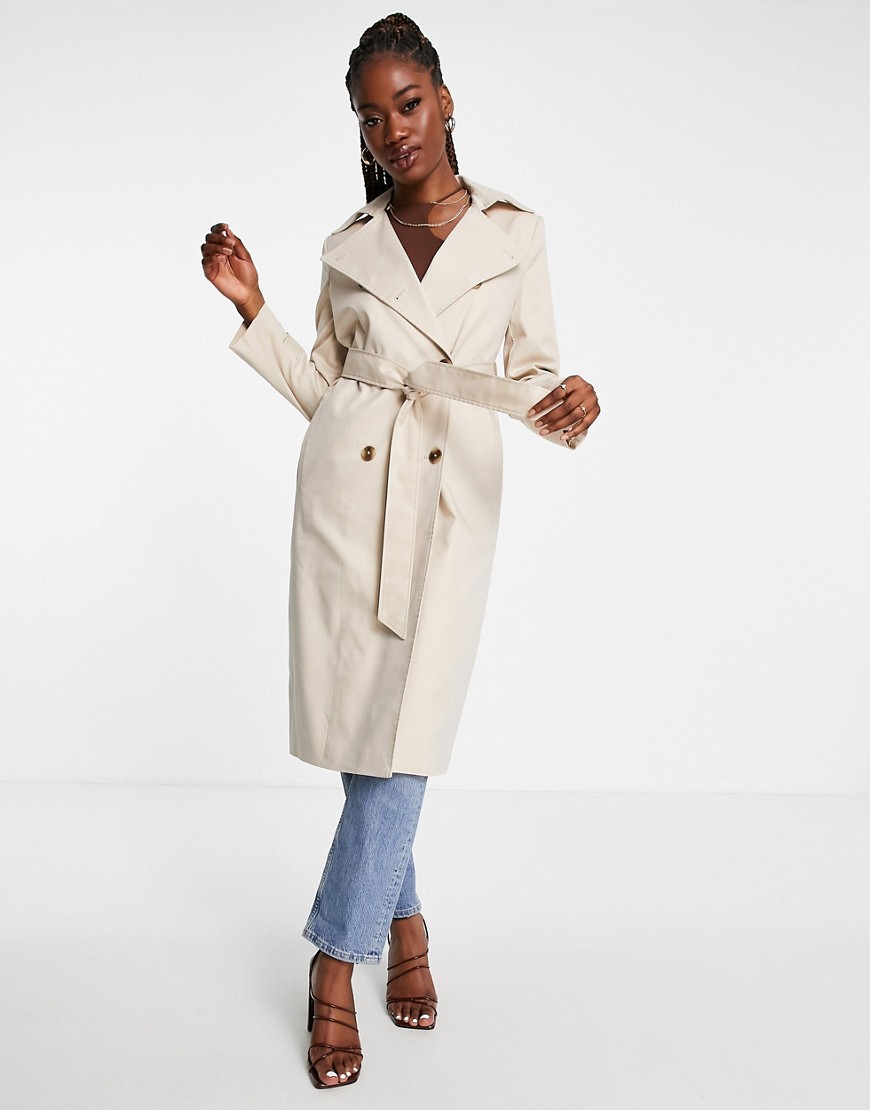Forever New Ever New trench coat with tie belt in mink