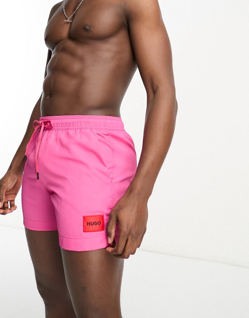 Hugo Red Hugo Dominica swim shorts in bright pink