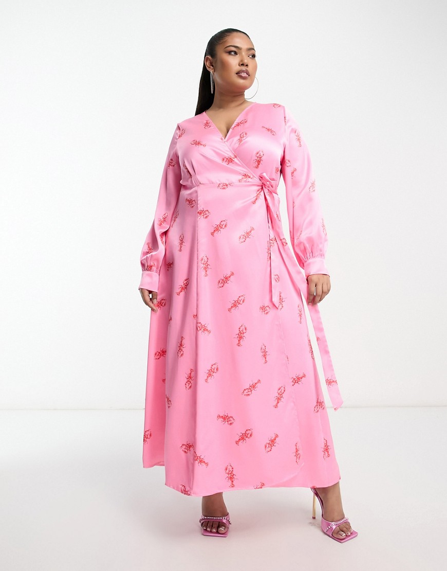 Never Fully Dressed Plus long sleeve lobster midaxi dress
